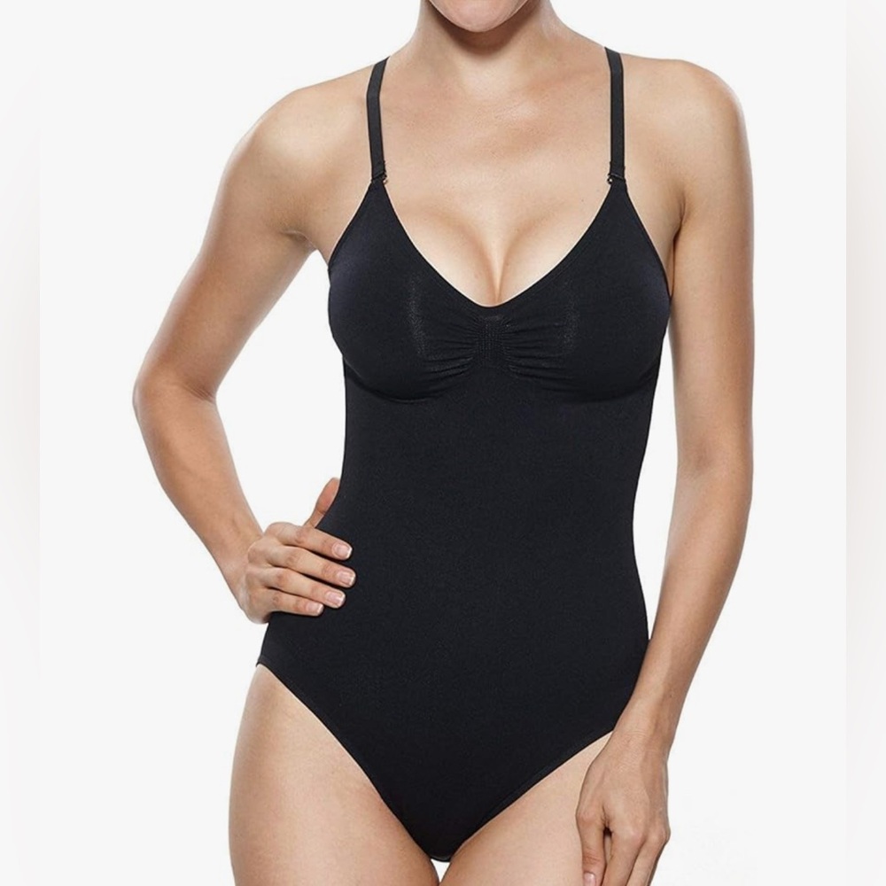 *DEAL* Seamless Black Firm Control Tight Slim Shapewear Bodycon Bodysuit - Khaya